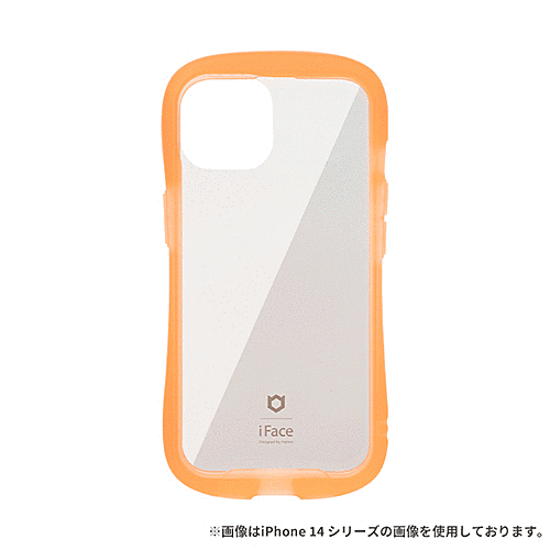 強化ガラスクリアケース(オレンジ)