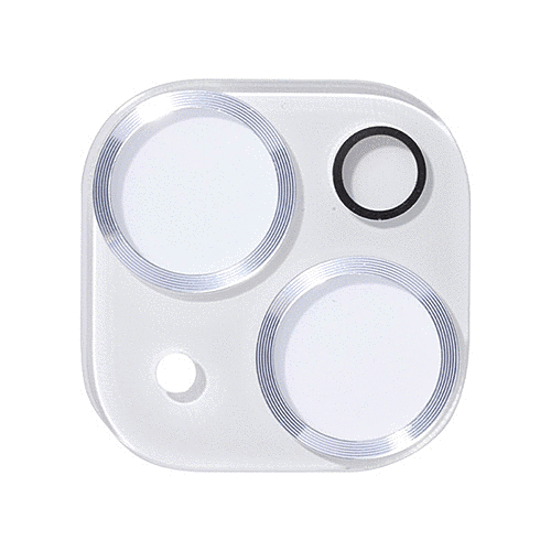 強化ガラス カメラレンズ(メタルシルバー)