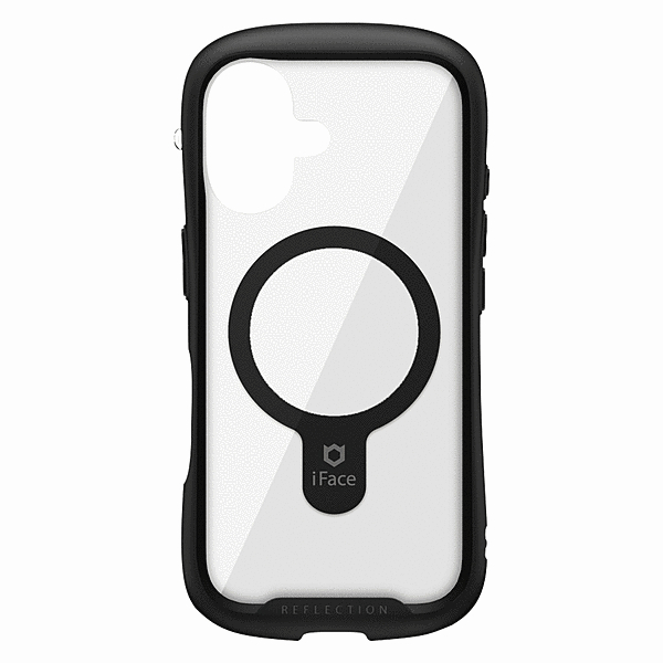 Magsafe強化ガラスクリアケース(ブラック)