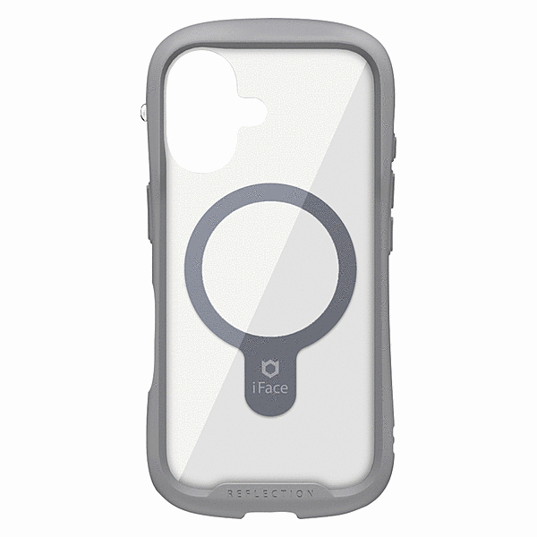 Magsafe強化ガラスクリアケース(グレー)