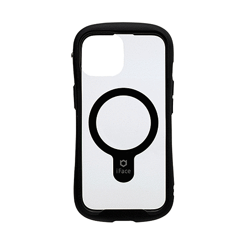 Magsafe強化ガラスクリアケース(ブラック)