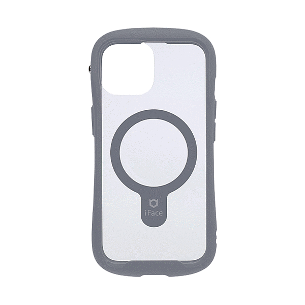 Magsafe強化ガラスクリアケース(グレー)