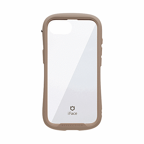 強化ガラスクリアケース(ベージュ)