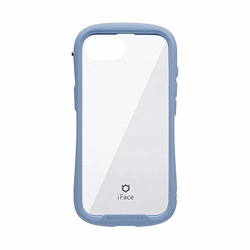 強化ガラスクリアケース(ペールブルー)