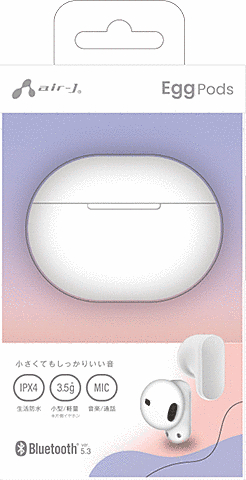 TWS Bluetoothイヤホン EggPods WH