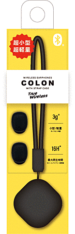 超小型TWS Bluetoothイヤホン COLON BK
