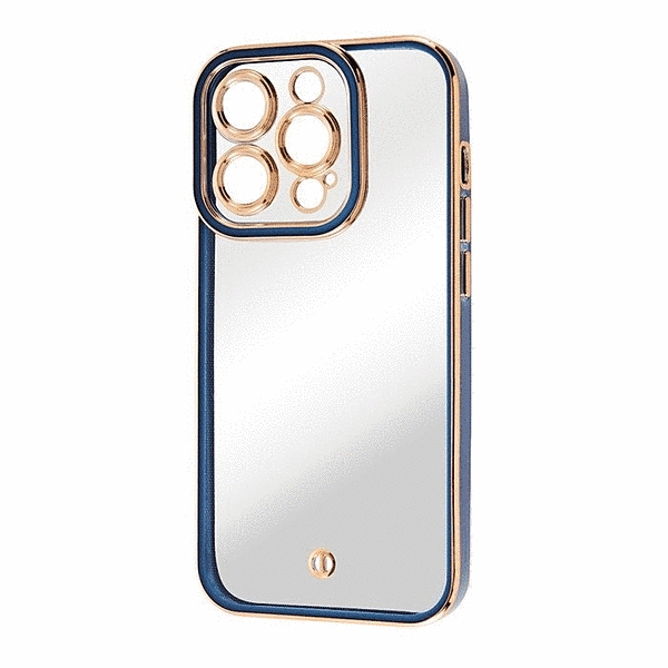 TPUソフトケース メタリック Cleour/ネイビー/ゴールド