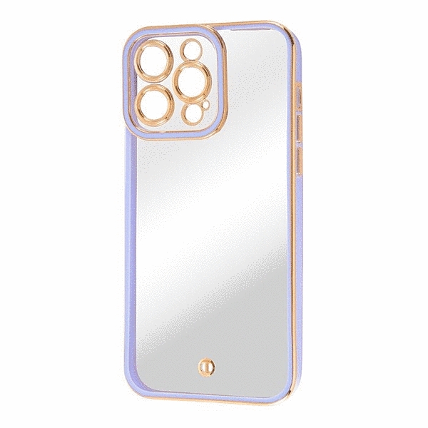 TPUソフトケース メタリック Cleour/ラベンダー/ゴールド