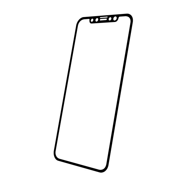 ガラスF/3D/9H/6倍強/全面/マット/ブラック