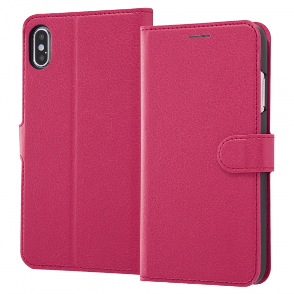 手帳型ケース シンプル マグネット/ピンク