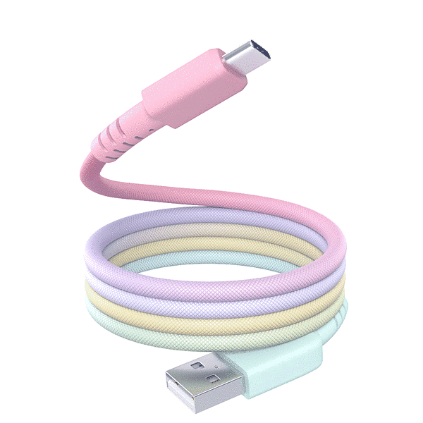 グラデーションカラー A to C マグネットケーブル1m シャーベットカラー