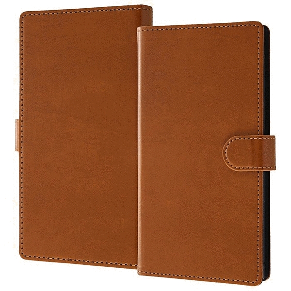 耐衝撃 徹底保護 手帳型レザーケース Squl/キャメル