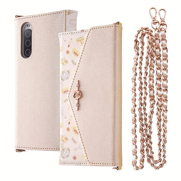 手帳型レザーケース Collet ショルダーストラップ付き/ベル