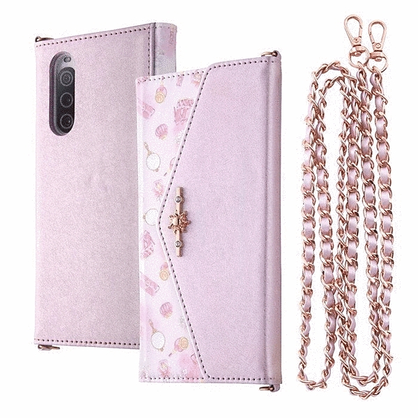 手帳型レザーケース Collet ショルダーストラップ付き/ラプンツェル