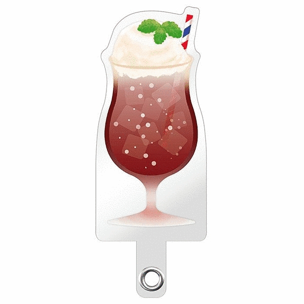 ダイカット ストラップホルダー/クリームソーダ_コーラ