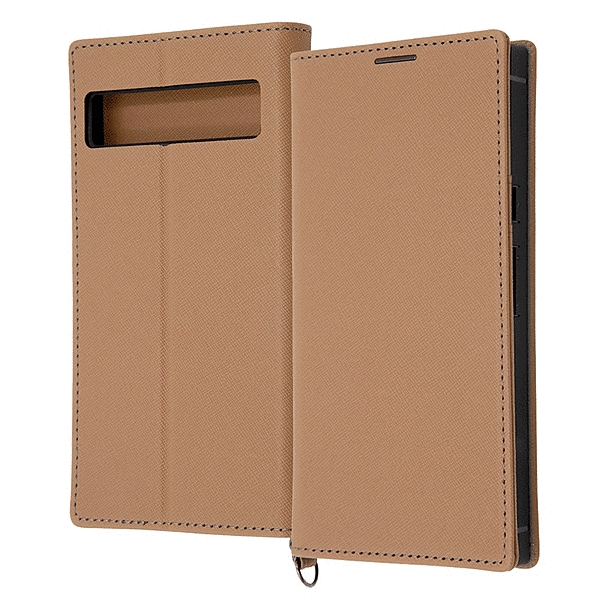 Durable 耐衝撃 マグネット不使用 シンプル スクエア 手帳型レザーケース/トープ/ライトグレー