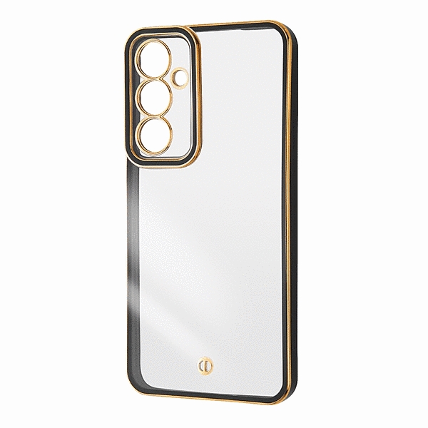 TPUソフトケース 精密設計 メタリック LUSTANT/ブラック/ゴールド