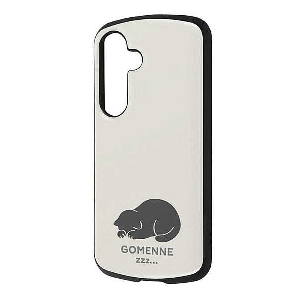 保護ケース MiA 衝撃吸収 バンパー ハイブリッドケース/MiA-collection/ネコ_ごめん寝