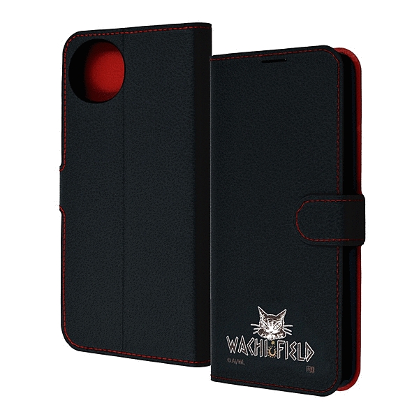 耐衝撃 手帳型レザーケース シンプルマグネット/ダヤン_WACHIFIELDロゴ