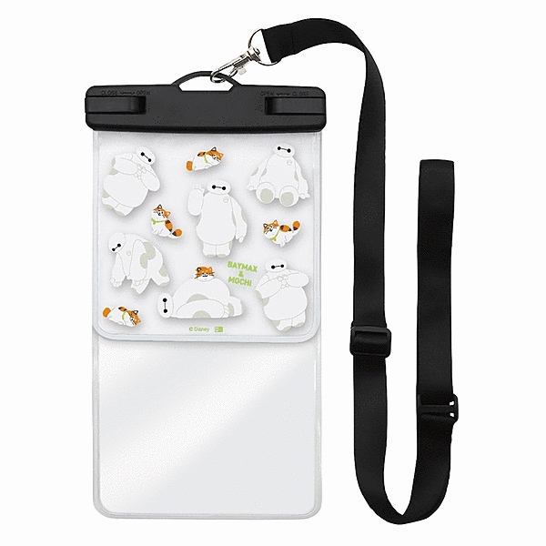 スマホ 防水ケース 収納ポーチ付き/ベイマックスとモチ