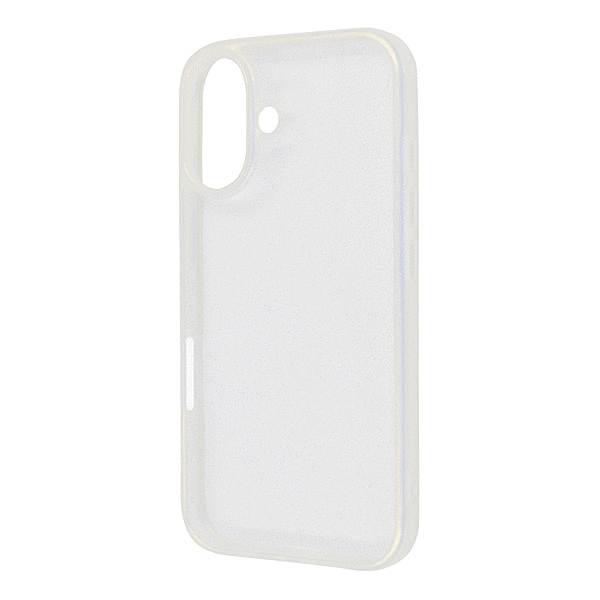 衝撃吸収 バンパー キラキラ オーロラ パール調ラメ ハイブリッドケース/ライトブルー