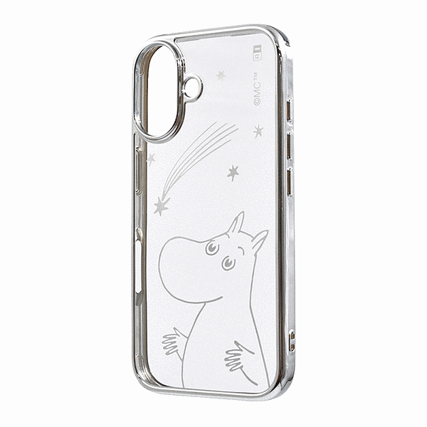 衝撃吸収 バンパー メタリック ハイブリッドケース/ムーミン星空_メタリック