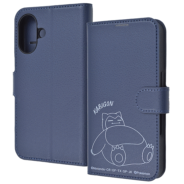 耐衝撃 手帳型レザーケース シンプルマグネット/ポケットモンスター/カビゴン