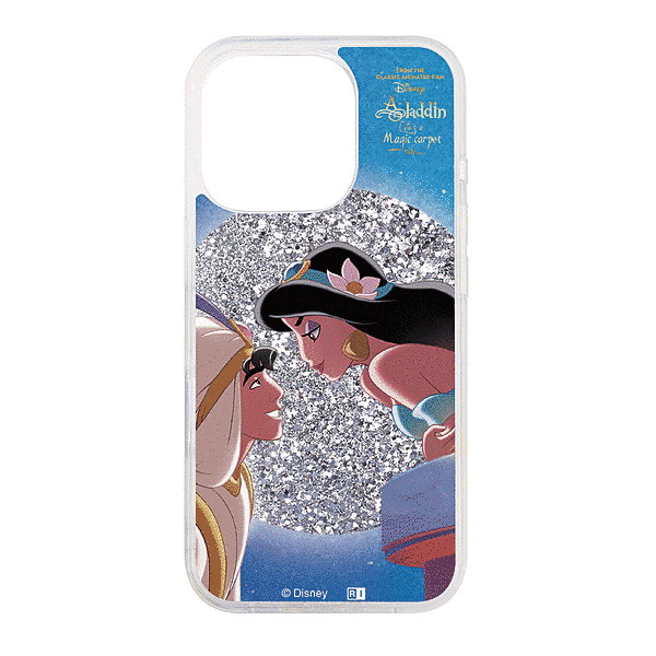 ラメ グリッターケース/アラジンとジャスミン