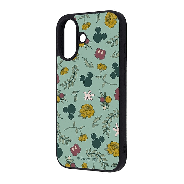 maru 衝撃吸収 バンパー ハイブリッドケース/ミッキーマウス_グリーン