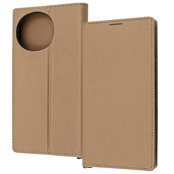 Durable 耐衝撃 マグネット不使用 シンプル スクエア 手帳型レザーケース/トープ/ライトグレー