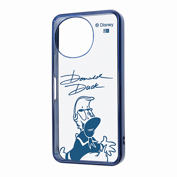 衝撃吸収 バンパー メタリック ハイブリッドケース/ドナルドダックサイン_メタリック