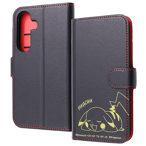 耐衝撃 手帳型レザーケース シンプルマグネット/ポケットモンスター/ピカチュウ