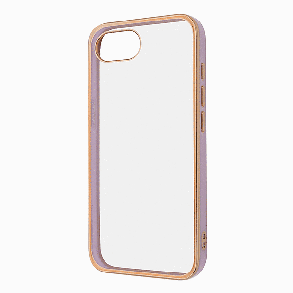 LUSTANT 衝撃吸収 バンパー キラキラ メタリック カラフル ハイブリッドケース/ラベンダー/ゴールド