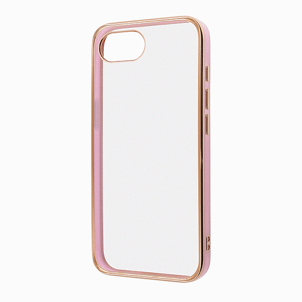 LUSTANT 衝撃吸収 バンパー キラキラ メタリック カラフル ハイブリッドケース/ライトピンク/ゴールド