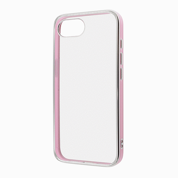 LUSTANT 衝撃吸収 バンパー キラキラ メタリック カラフル ハイブリッドケース/ライトピンク/シルバー
