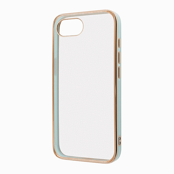 LUSTANT 衝撃吸収 バンパー キラキラ メタリック カラフル ハイブリッドケース/ミントグリーン/ゴールド