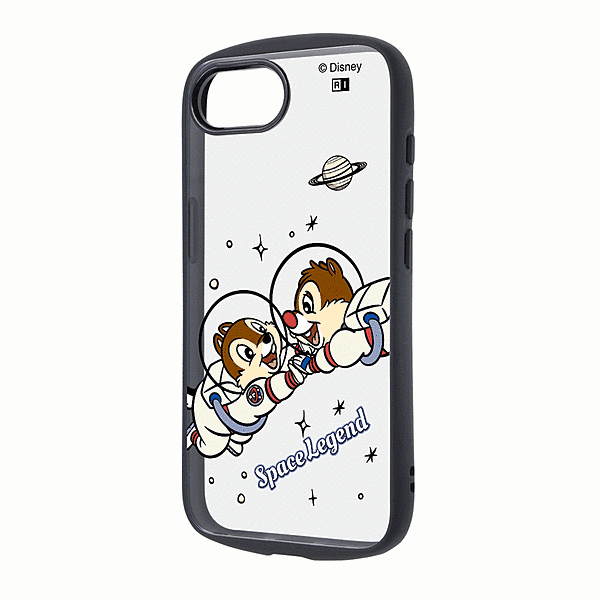 Puffull 耐衝撃 バンパー ハイブリッドケース/チップ&デールと宇宙