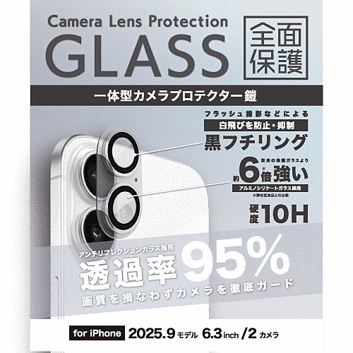 一体型カメラガラスアクリルフィルム アンチリクレクション ブラック