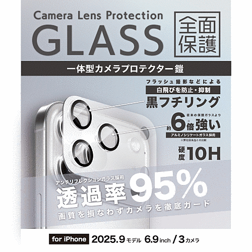 一体型カメラガラスアクリルフィルム アンチリクレクション ブラック