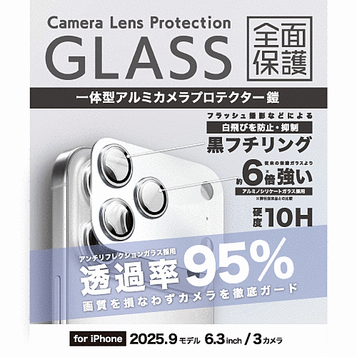 一体型カメラガラスフィルム アンチリクレクション アルミシルバー