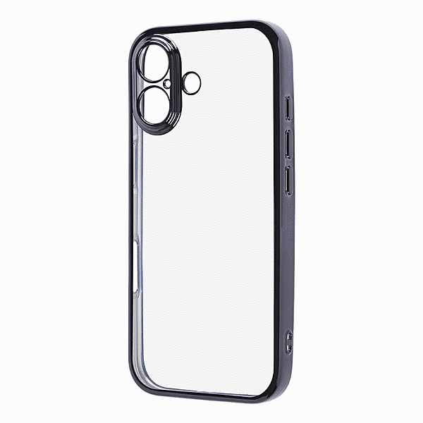 ソフトケース 精密設計 フレームメッキ ブラック