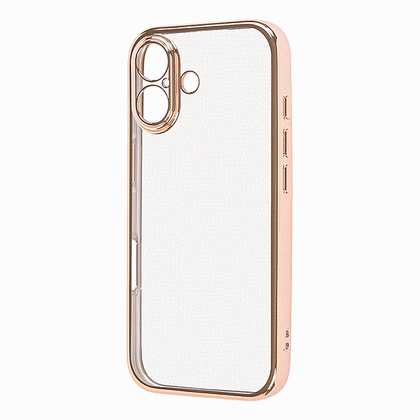 ソフトケース 精密設計 フレームメッキ ピンクゴールド