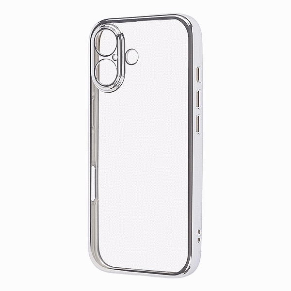 ソフトケース 精密設計 フレームメッキ シルバー