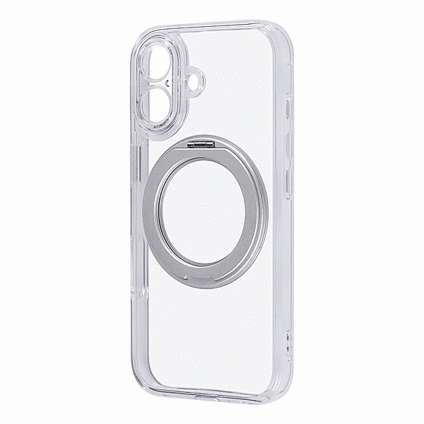 ハイブリッドタフケース 精密設計 5H マグネット リング付 クリア