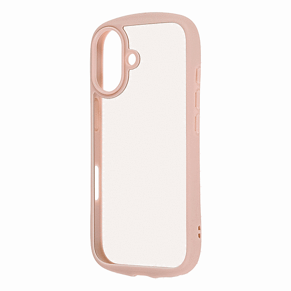 ハイブリッドタフケース パッフル レンズガード ピンク