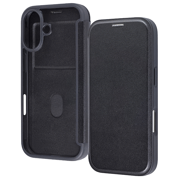 クリアフリップケース マグネット ブラック