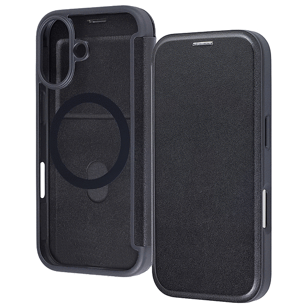 クリアフリップケース マグネット マグネット ブラック