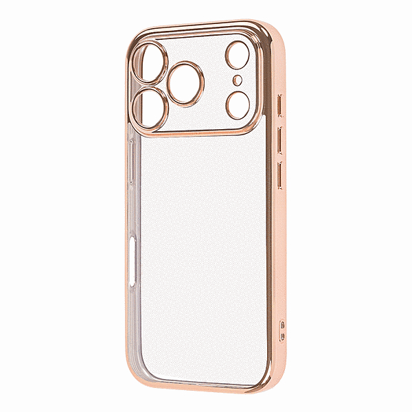 ソフトケース 精密設計 フレームメッキ ピンクゴールド