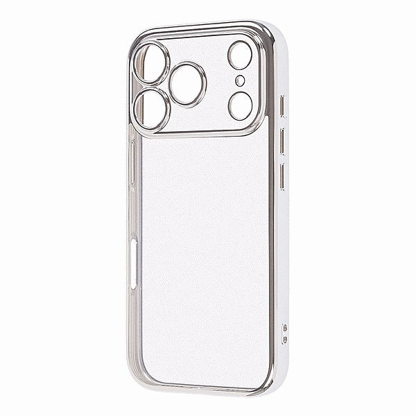 ソフトケース 精密設計 フレームメッキ シルバー