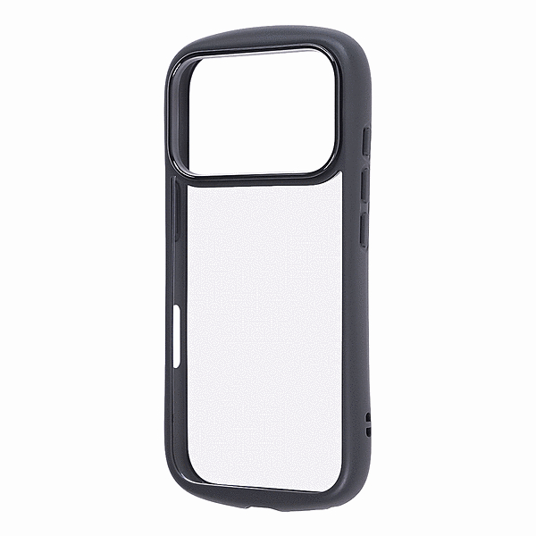 ハイブリッドタフケース パッフル レンズガード ブラック